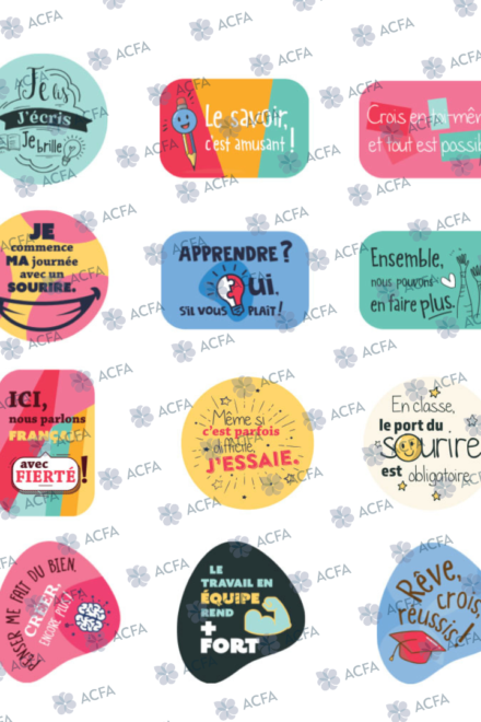 Set of 12 posters - Positive Expressions