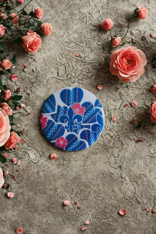 Macaron – cœur/ceinture fléchée patrimoniale – Paquet de 50