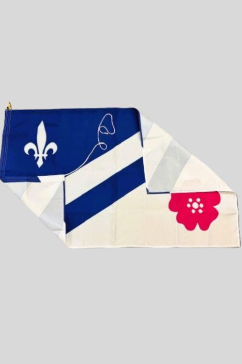 Grand drapeau franco-albertain - qualité Premium